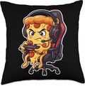 Gamer Pizza Video Gaming Funny Video Gamer Boys Kids Men Throw Pillow