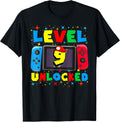 Level 9 Unlocked Gamer 9th Birthday Gift Video Game Boys T-Shirt