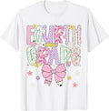 Fourth 4th Grade Teachers Girls Back to School Pencil Bow T-Shirt