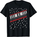 Funny 1980s Beat It Piano Beat Music Cosplay Keyboard Player T-Shirt