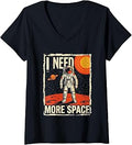 Sponsored Ad - Women's I Need More Space - Retro Astronaut Funny Novelty Introvert V-Neck T-Shirt