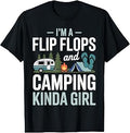 Cool Camping Art for Women Girls Mom Outdoor Camping Lovers T-Shirt