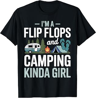 Cool Camping Art for Women Girls Mom Outdoor Camping Lovers T-Shirt