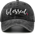 Women's Embroidered Dad Hat, Adjustable Vintage Washed Cotton Baseball Cap for Men