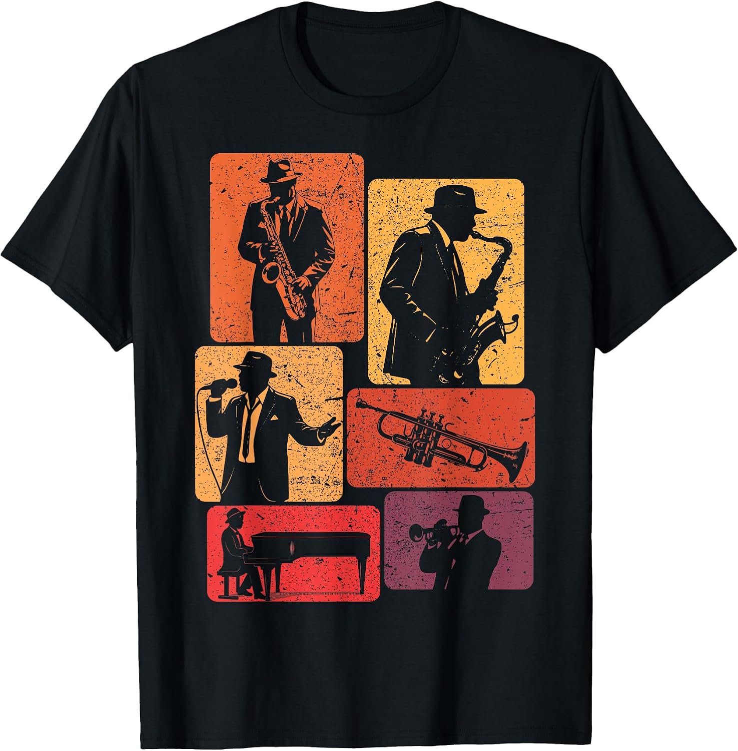 Retro Jazz Band Musicians Vintage Jazz Music Lover T-Shirt
