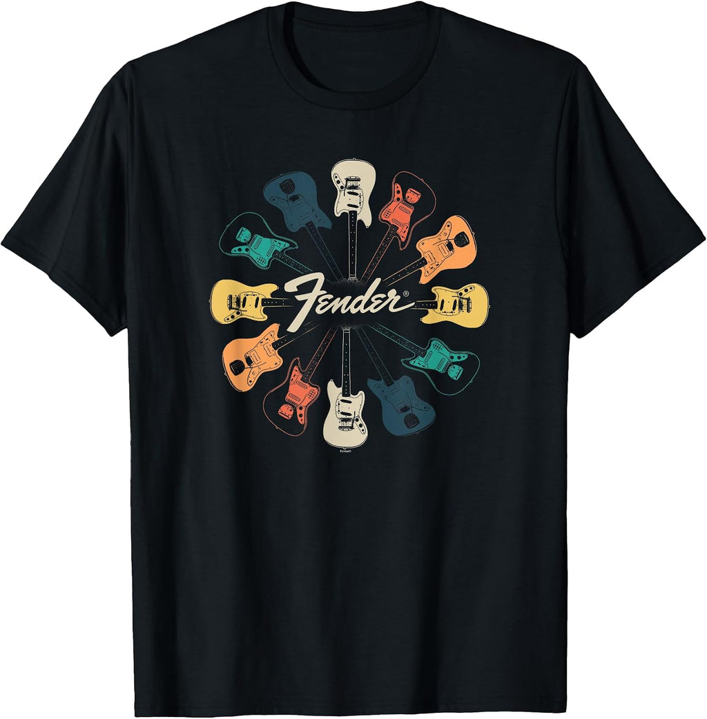 Retro Guitar Kaleidoscope T-Shirt Small