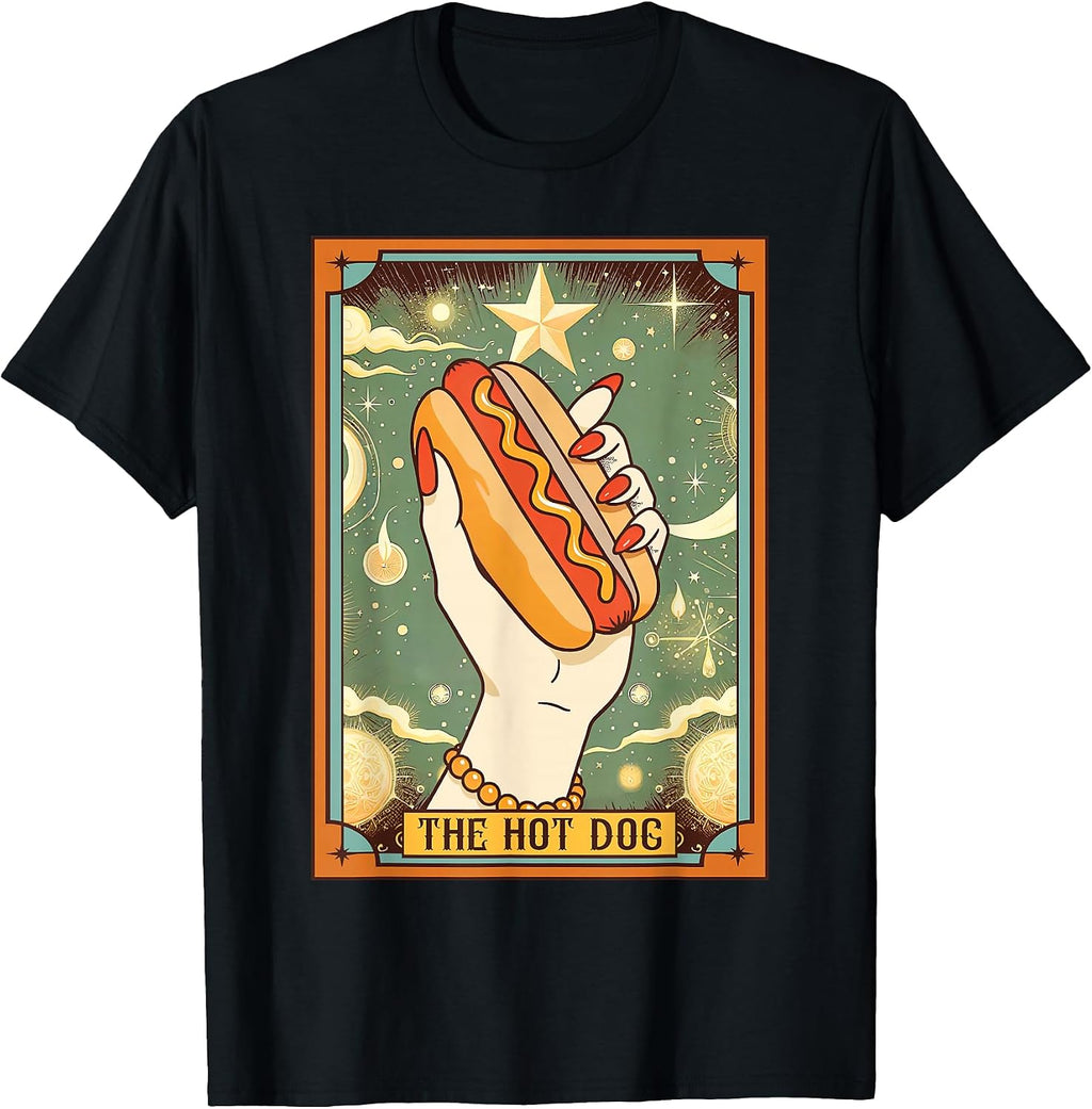 Hot Dog Bun Lover Foodie Food Lover The Hot Dog Tarot Card T-Shirt