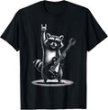 Raccoon Rock Music Band Guitar Men Women Kids Funny Raccoon T-Shirt