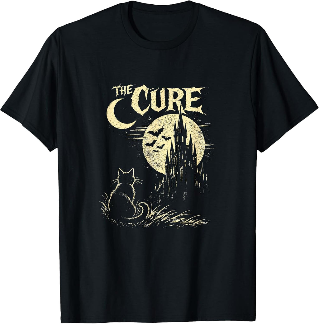Vintage The Cure Cat Gothic Cat Lover Men Women Kids T-Shirt