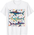 Shark Aesthetic Tropical Ocean Marine Life Summer Beach T-Shirt