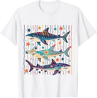 Shark Aesthetic Tropical Ocean Marine Life Summer Beach T-Shirt