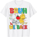 Bruh We Back Sixth Grade Coquette Bow Pencil Back to School T-Shirt