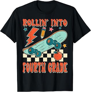 4th Grade for Boys Back to School First Day Fourth Grade T-Shirt
