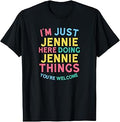 Jennie Here Doing Jennie Things Funny Jennie Name T-Shirt