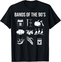 Retro 1990s Bands - Music - 90s Music Lover T-Shirt