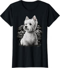 Cute Westie Dog on West Highland White Terrier Lover T-Shirt