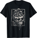 Skull Mushroom Dark Grunge Skeleton Forest Horror Aesthetic T-Shirt