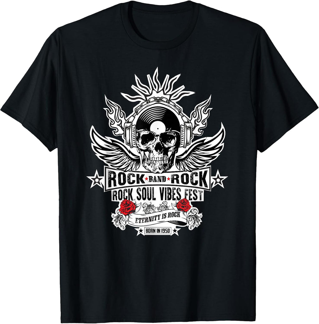 Rock Band Vibes – Bold Music Lovers Retro Design T-Shirt