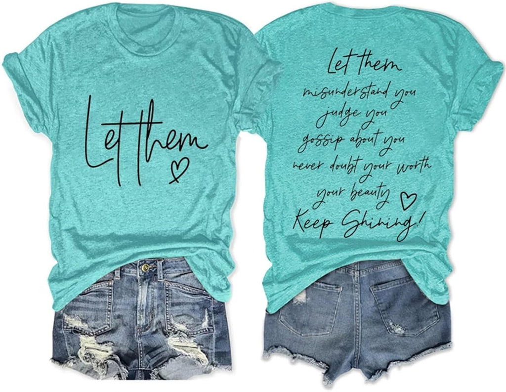 Mental Health Shirt for Women Let Them Misunderstand You T-Shirt Motivational Graphic Inspirational Tees Tops