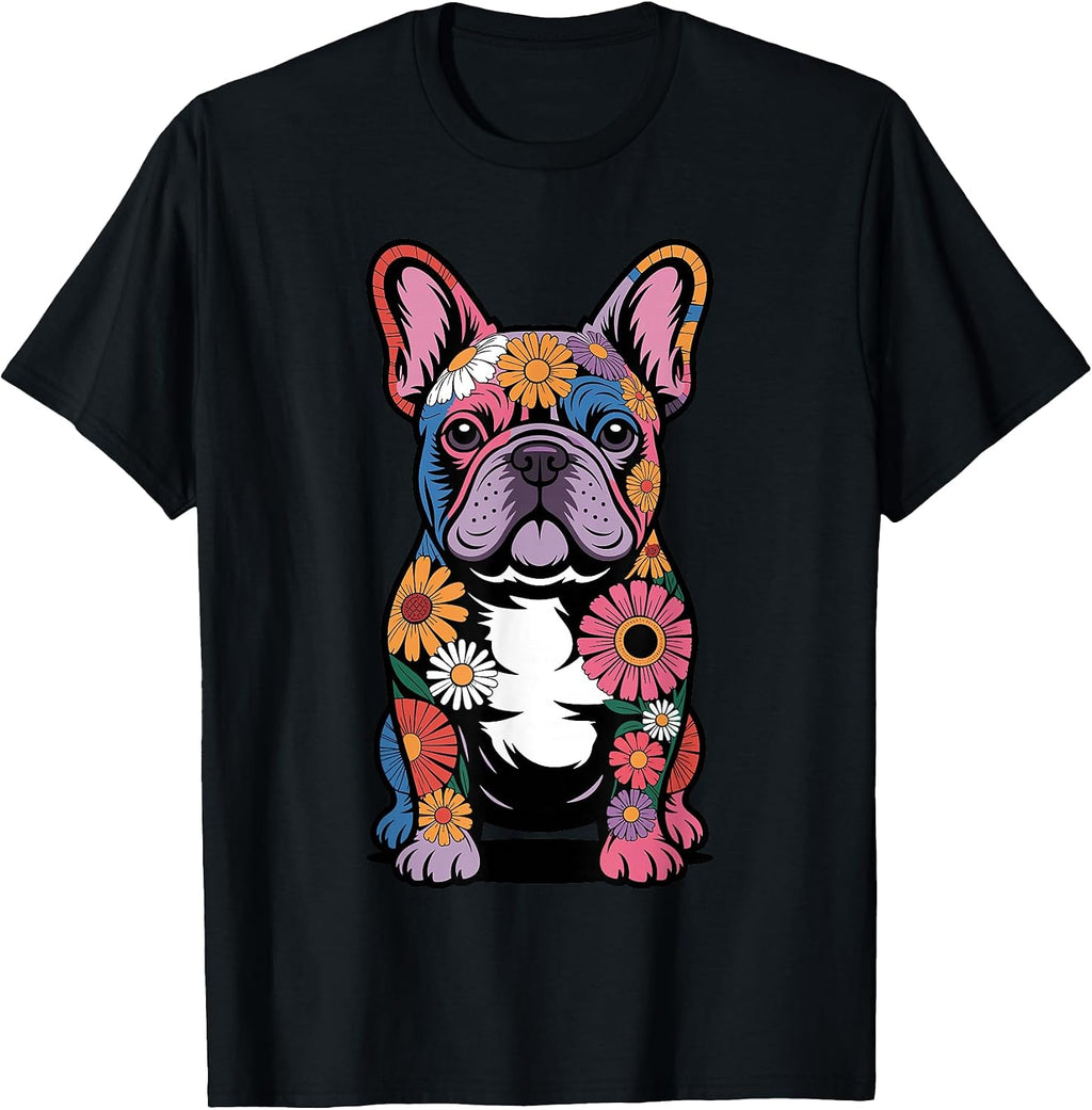 Cool French Bulldog Art for Women Mama Mom Frenchie Lover T-Shirt