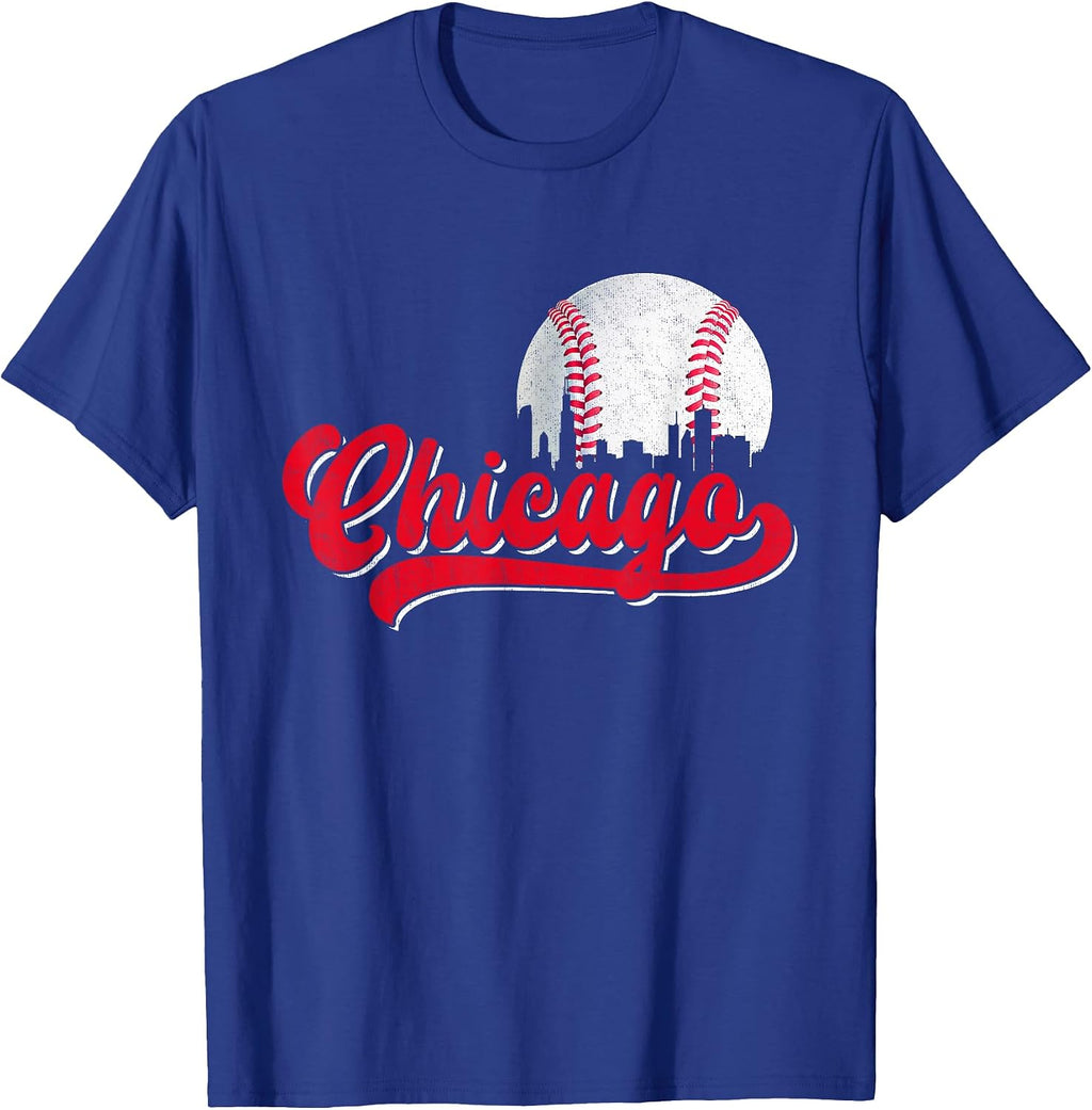 Vintage Chicago Graphic Baseball Lover Player Men Women T-Shirt