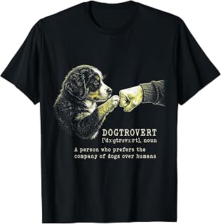 Bernese Mountain Dog Dogtrovert Fist Bump T-Shirt