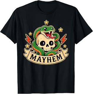 Mayhem Son Daughter Funny Matching Family Kids Girls Boys T-Shirt