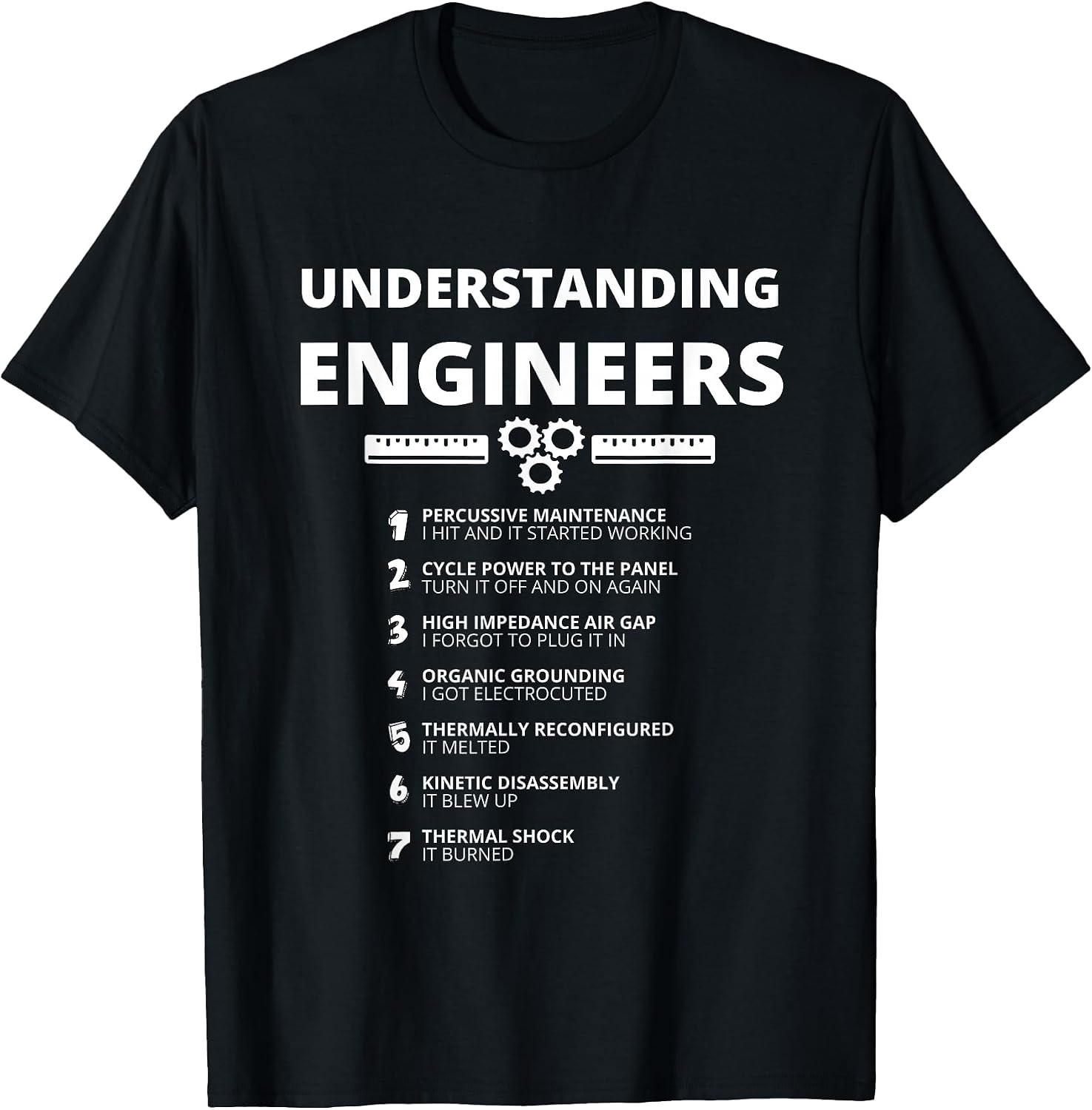Understanding Engineers - Funny Sarcastic Engineering Gift T-Shirt Small