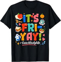 Happy Fri-Yay Lunch Lady Life Friday Weekend Back to School T-Shirt