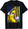 Funny Banana Drip American Flag T-Shirt
