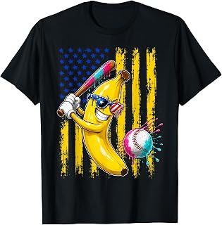 Funny Banana Drip American Flag T-Shirt