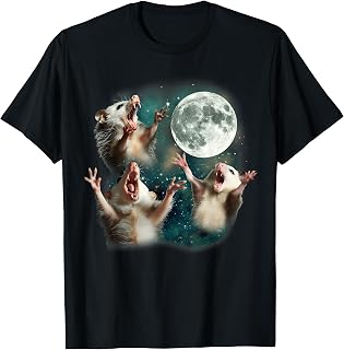 Sponsored Ad - Three Possum Moon | 3 Opossum Funny Weird Cursed Meme T-Shirt