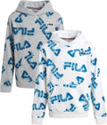 Boys Sweatshirts - 2 Pack Lightweight Soft Fleece Athletic Graphic Hoodies Sweatshirt for Boys with Kangaroo Pocket