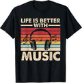 Life is Better with Music Lover Teen Girls Boys Musician T-Shirt