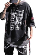 Techwear Shirt Japanese Streetwear Hip Hop Shirts Men Graphic T Alphabet Design Workwear Gothic Hoodie