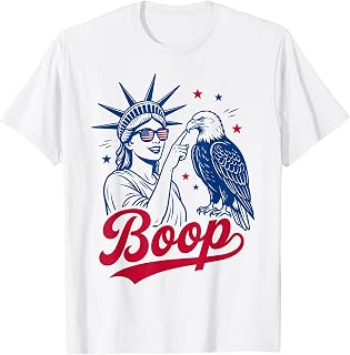 Boop Eagle Vintage USA Retro 4th July Statue of Liberty T-Shirt