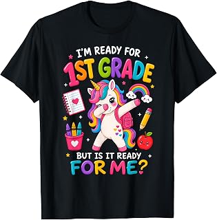 I'm Ready for First 1st Grade Back to School Dabbing Unicorn T-Shirt