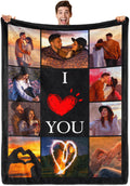 Personalized Gifts for Women Custom Photo Blanket for Mom Girlfriend Wife Boyfriend,Personalized Blanket for Adult Flannel Throw for Couples Wedding Anniversary Birthday Mothers Day Valentine