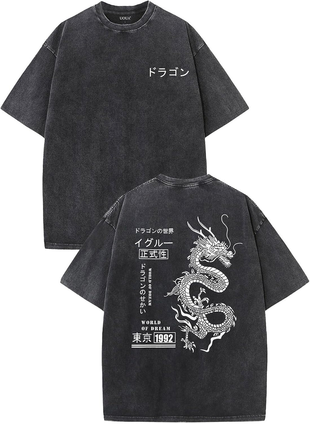 Mens Graphic Tees Vintage Oversized T-Shirts Casual Acid Wash Cotton Streetwear (S-2XL)