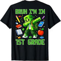 Bruh I'm in 1st Grade Dabbing Boys Kids Gamer Back to School T-Shirt