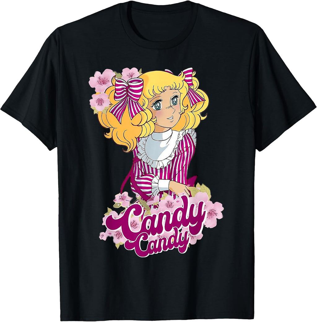 Candy Candy Pink Cartoon Japanese 80s Vintage Anime Manga T-Shirt