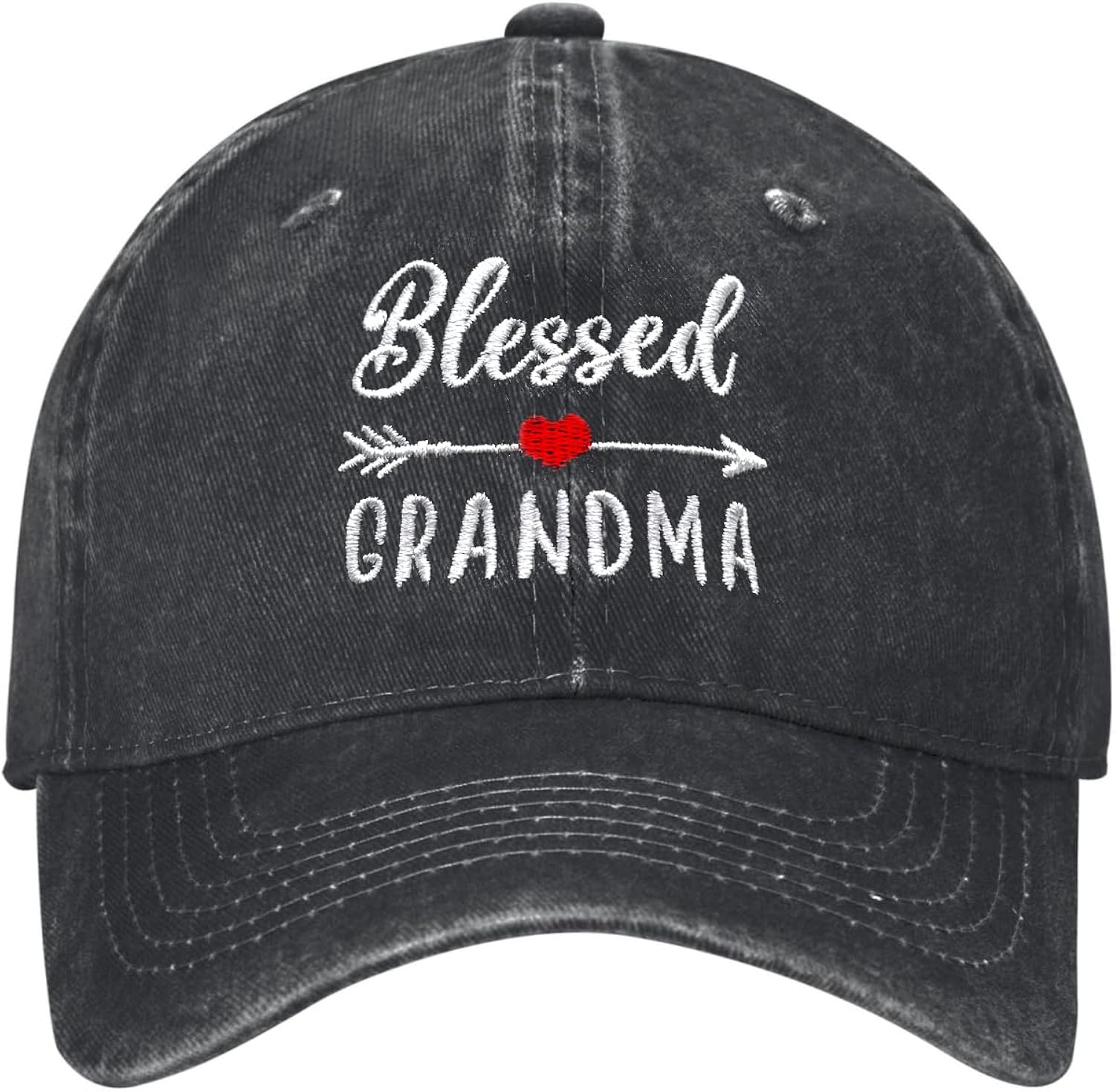 Nana Embroidered Baseball Cap Vintage Washed Adjustable Cowboy Hat Gifts for Grandma Women,Black