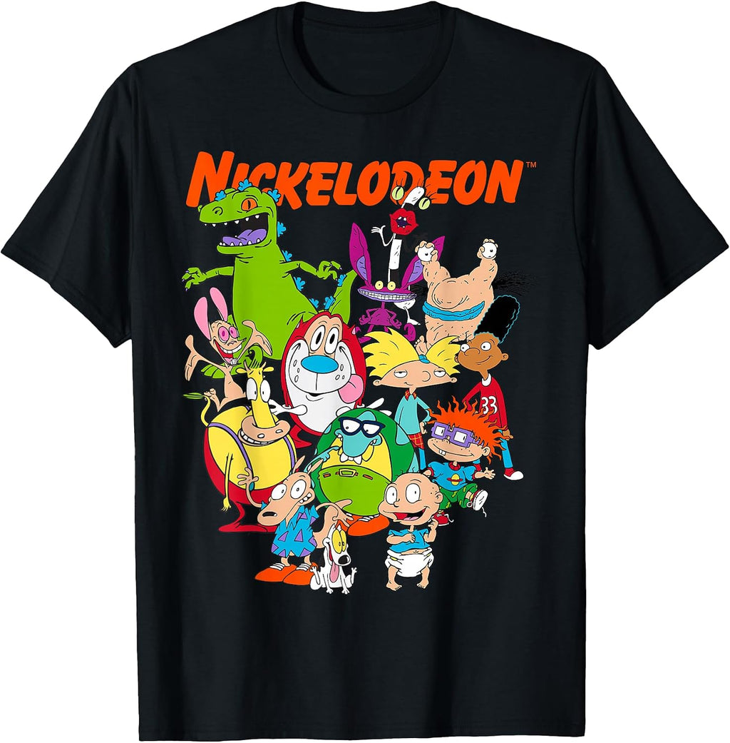 Group Shot All Retro 90s Characters T-Shirt