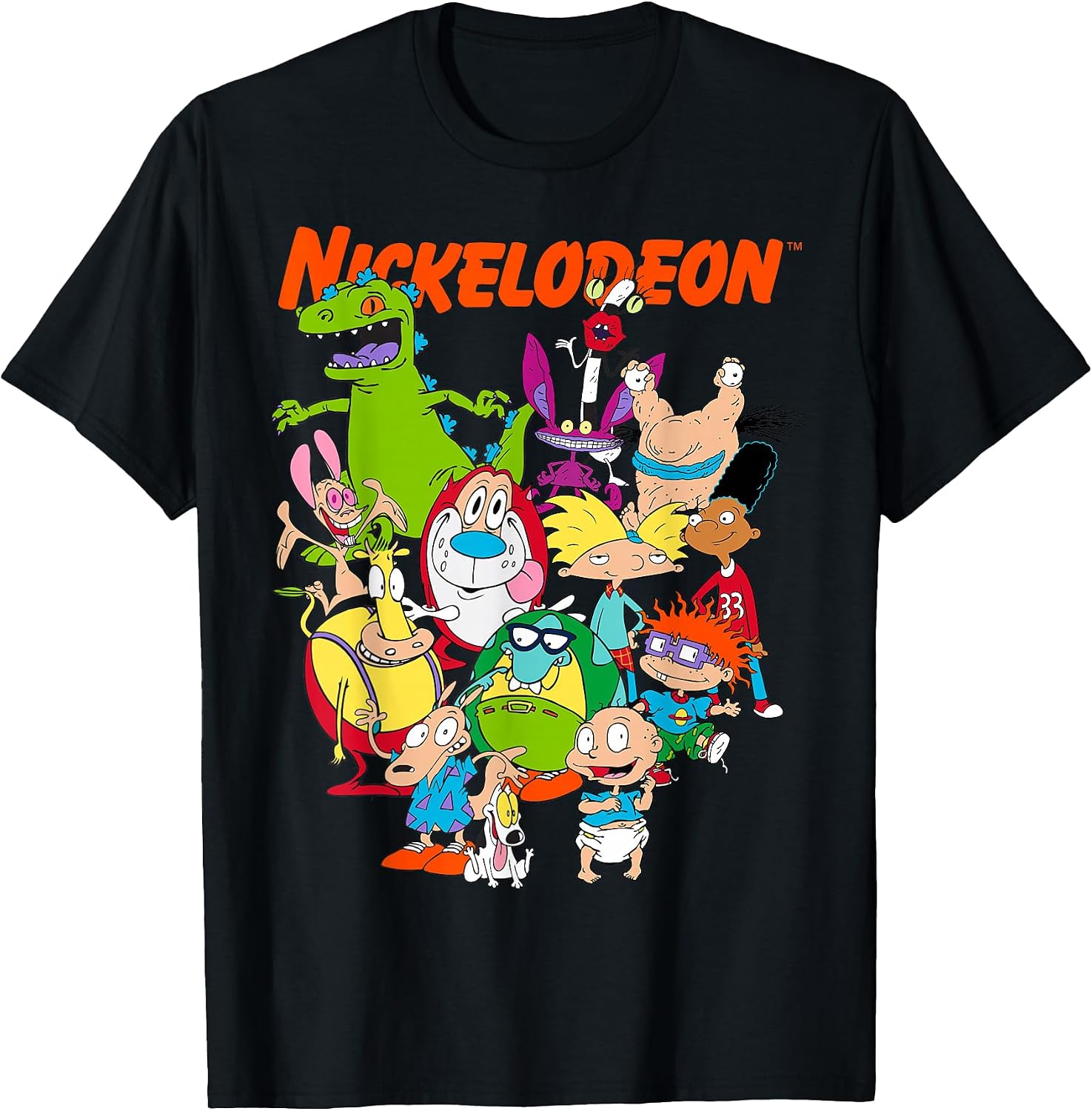 Group Shot All Retro 90s Characters T-Shirt