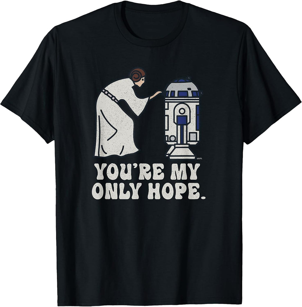 Princess Leia R2-D2 You’re My Only Hope Retro T-Shirt