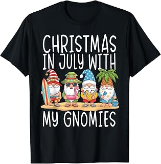 Gnome Christmas in July with My Gnomies Summer Vacation 2026 T-Shirt