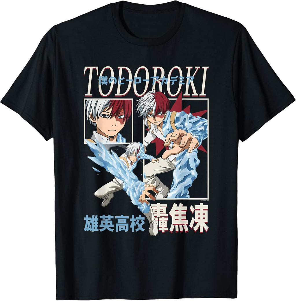 MHA Todoroki Framed Action Poses Collage U.A. High Anime T-Shirt
