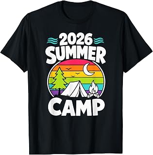 Group Matching Retro Camping Adventure Summer Camp 2026 T-Shirt