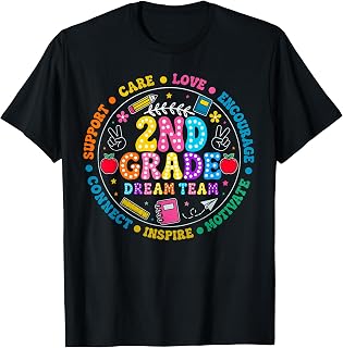 Second Grade Dream Team Back to School 2nd Grade Teacher Kid T-Shirt