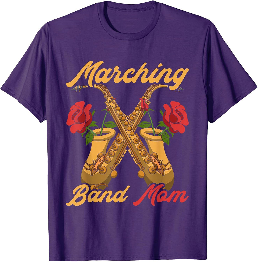Marching Band Mom Saxophonist Jazz Music Saxophone T-Shirt